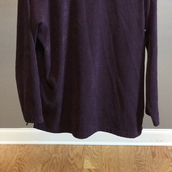 XL Erika & Co deep purple brushed button down top - Picture 8 of 14
